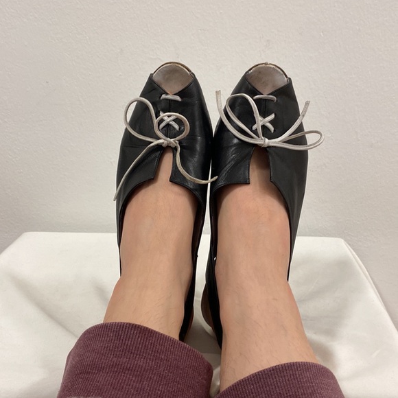 Vintage sling back peep toe lace front kitten heels - Picture 8 of 14